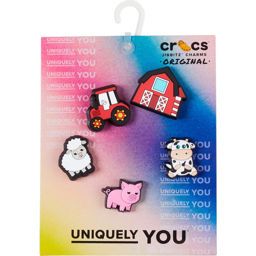 Cutesey Farm Animal 5 Pack Jibbitz Shoe Charm Women|Men|Kids|Jibbitz™ Charms Discount