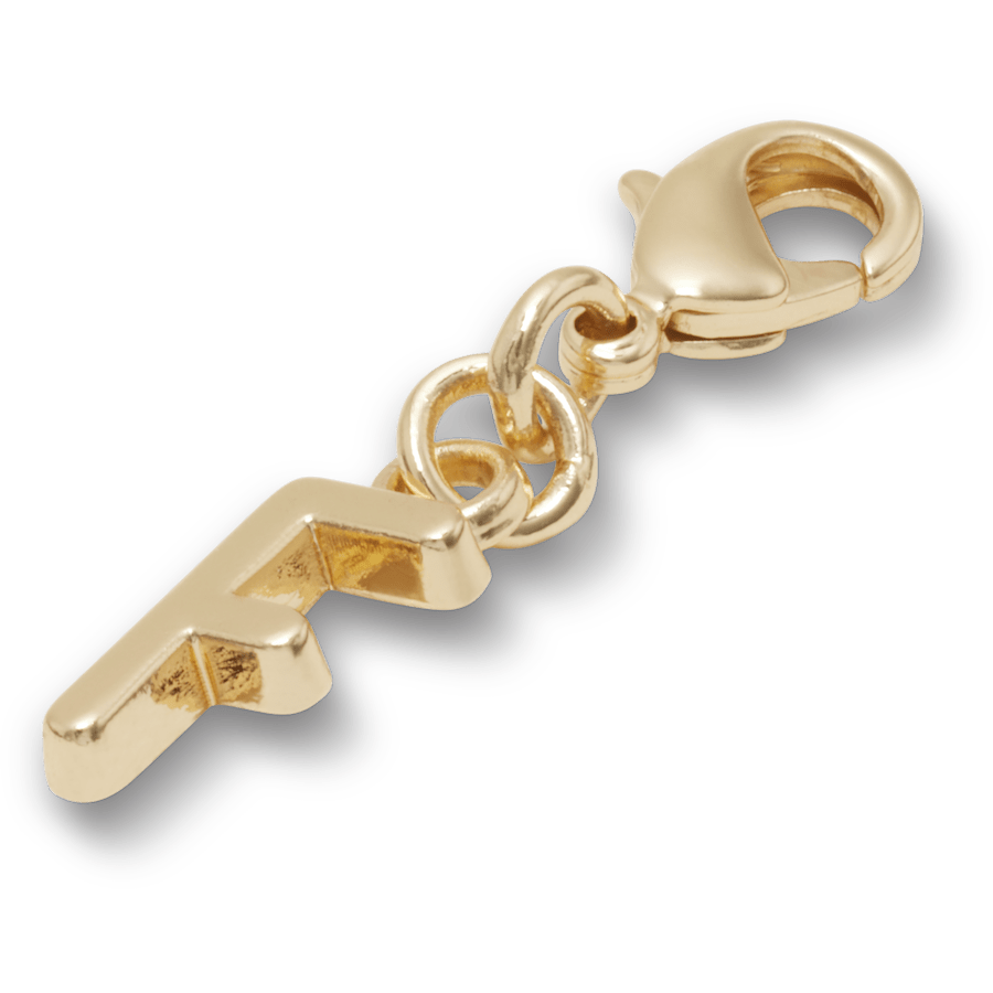 Gold Letter F Charm Jibbitz™ charms Women|Men|Kids|Jibbitz™ Charms Outlet