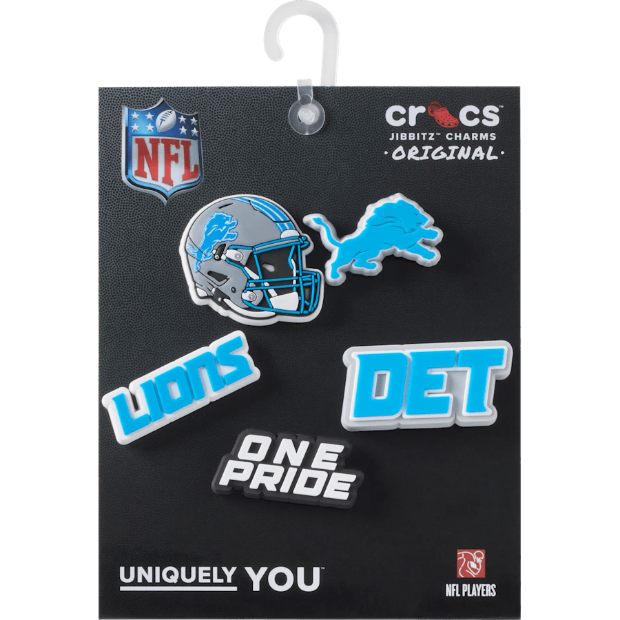 NFL Detroit Lions 5 Pack Jibbitz Shoe Charm Women|Men|Jibbitz™ Charms Online