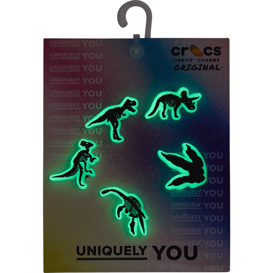 Glow In The Dark Dino 5 Pack Jibbitz Shoe Charm Women|Men|Jibbitz™ Charms Sale