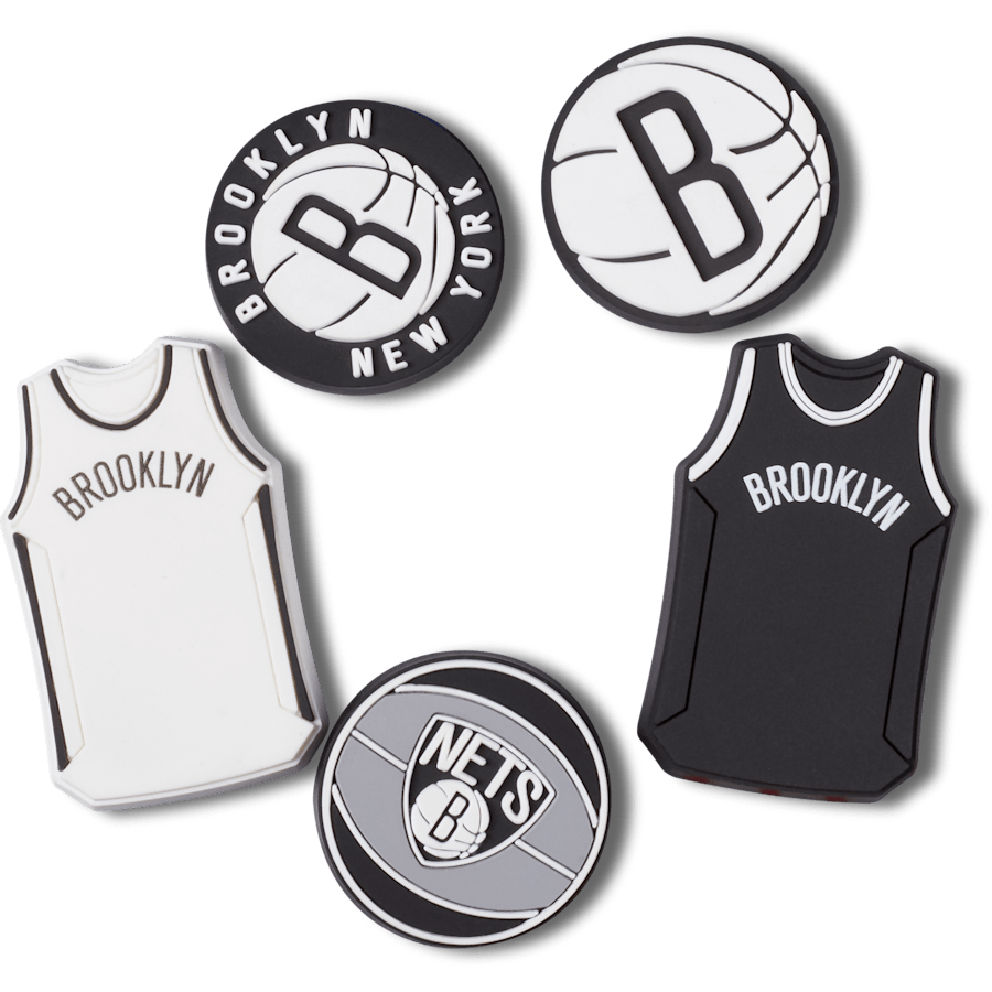 NBA Brooklyn Nets 5 Pack Jibbitz™ charms Women|Men|Jibbitz™ Charms For Sale