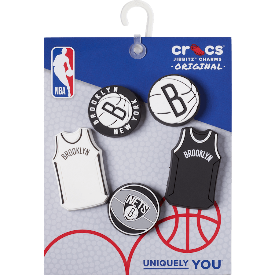 NBA Brooklyn Nets 5 Pack Jibbitz™ charms Women|Men|Jibbitz™ Charms For Sale