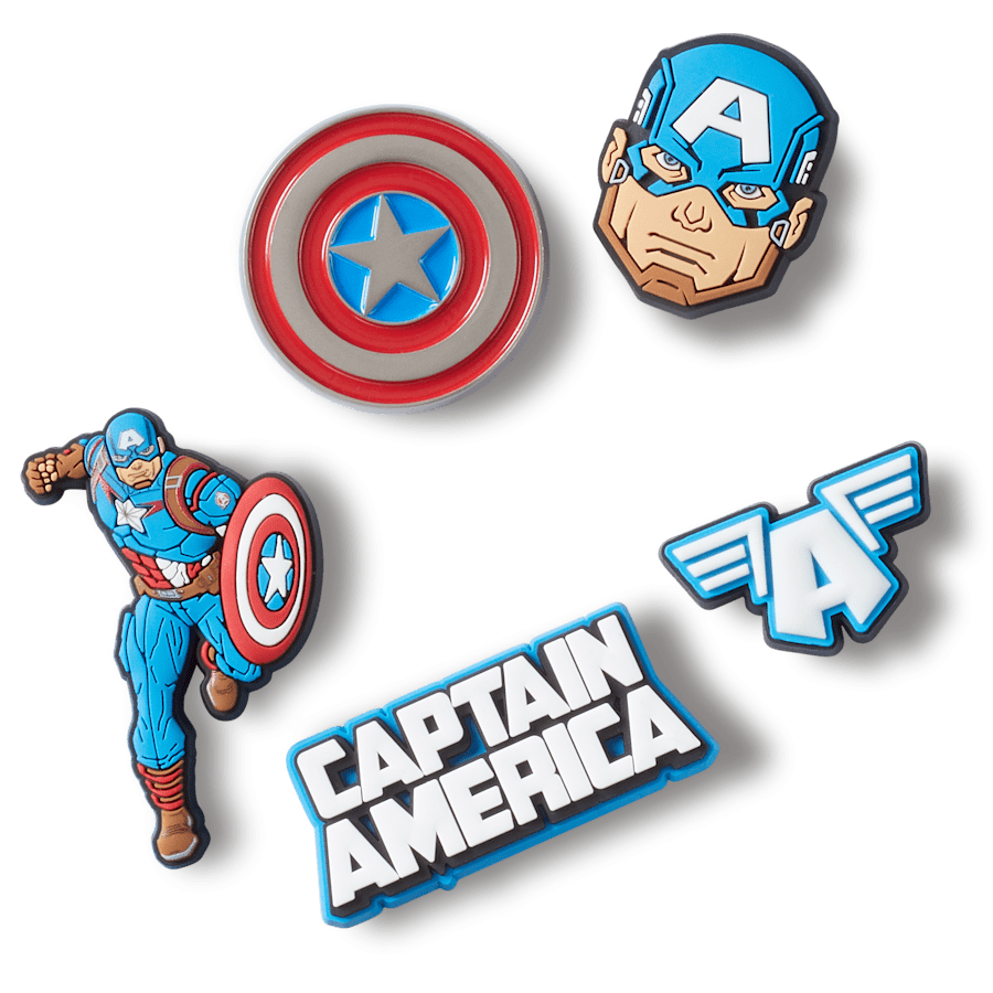 Captain America 5 Pack Jibbitz™ charms Women|Men|Kids|Jibbitz™ Charms On Sale