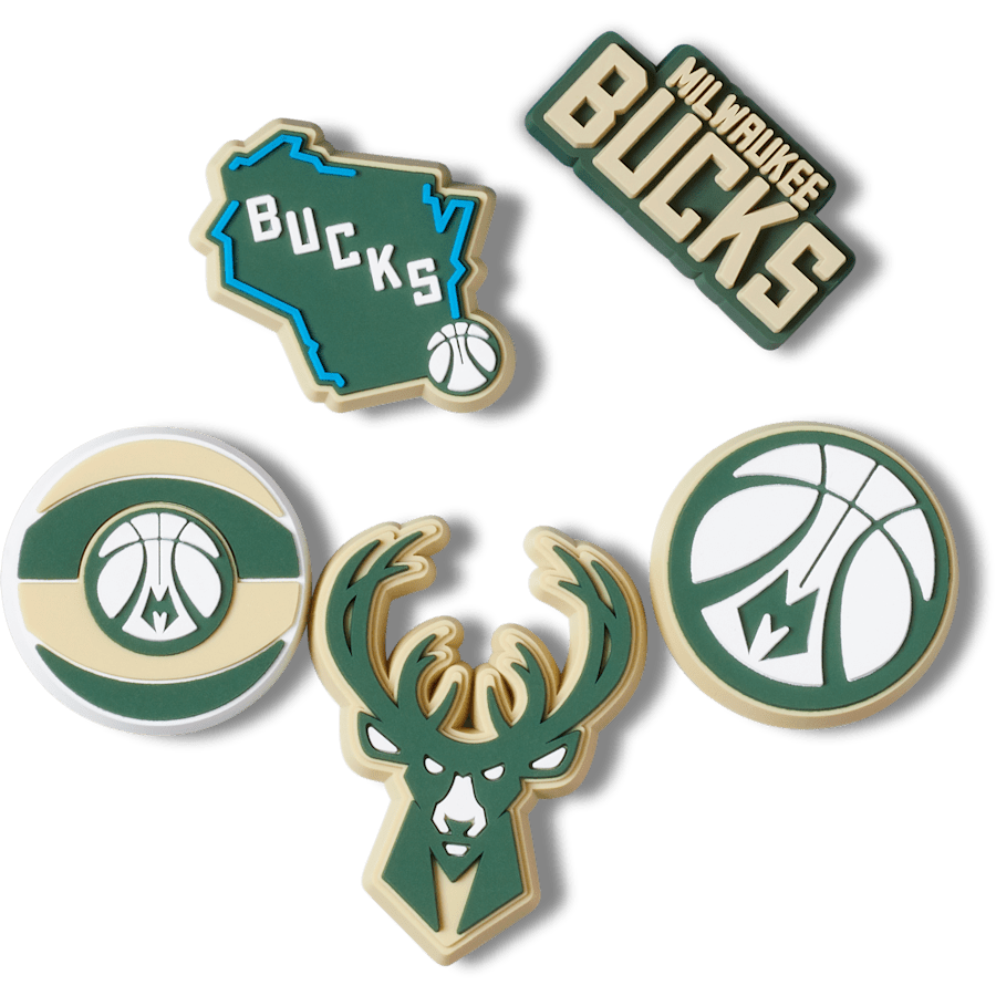 NBA Milwaukee Bucks 5 Pack Jibbitz™ charms Women|Men|Jibbitz™ Charms Online