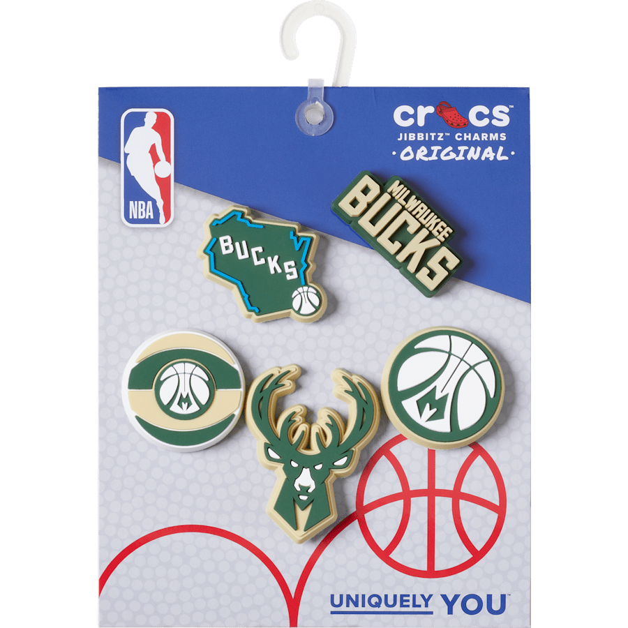 NBA Milwaukee Bucks 5 Pack Jibbitz™ charms Women|Men|Jibbitz™ Charms Online