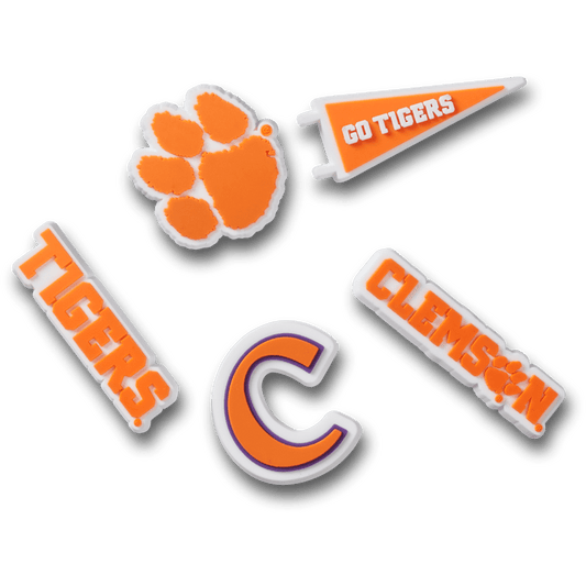 Clemson Univ 5 Pack Jibbitz™ charms Women|Men|Kids|Jibbitz™ Charms On Sale