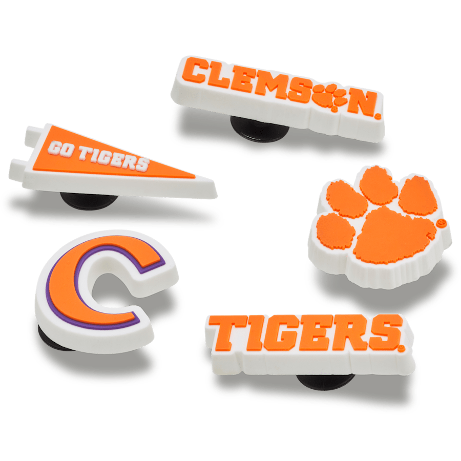 Clemson Univ 5 Pack Jibbitz™ charms Women|Men|Kids|Jibbitz™ Charms On Sale