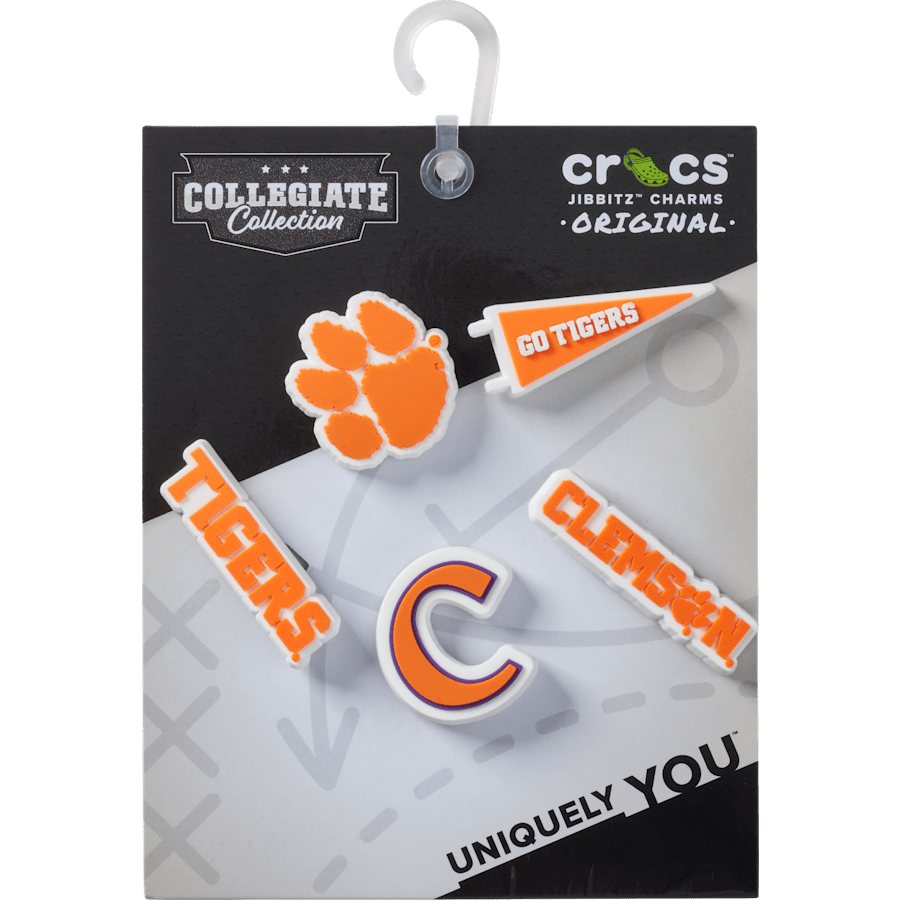 Clemson Univ 5 Pack Jibbitz™ charms Women|Men|Kids|Jibbitz™ Charms On Sale