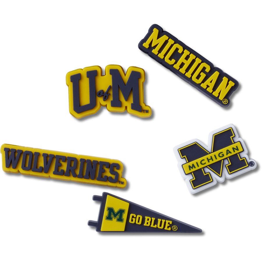University of Michigan 5 Pack Jibbitz™ charms Women|Men|Jibbitz™ Charms For Sale