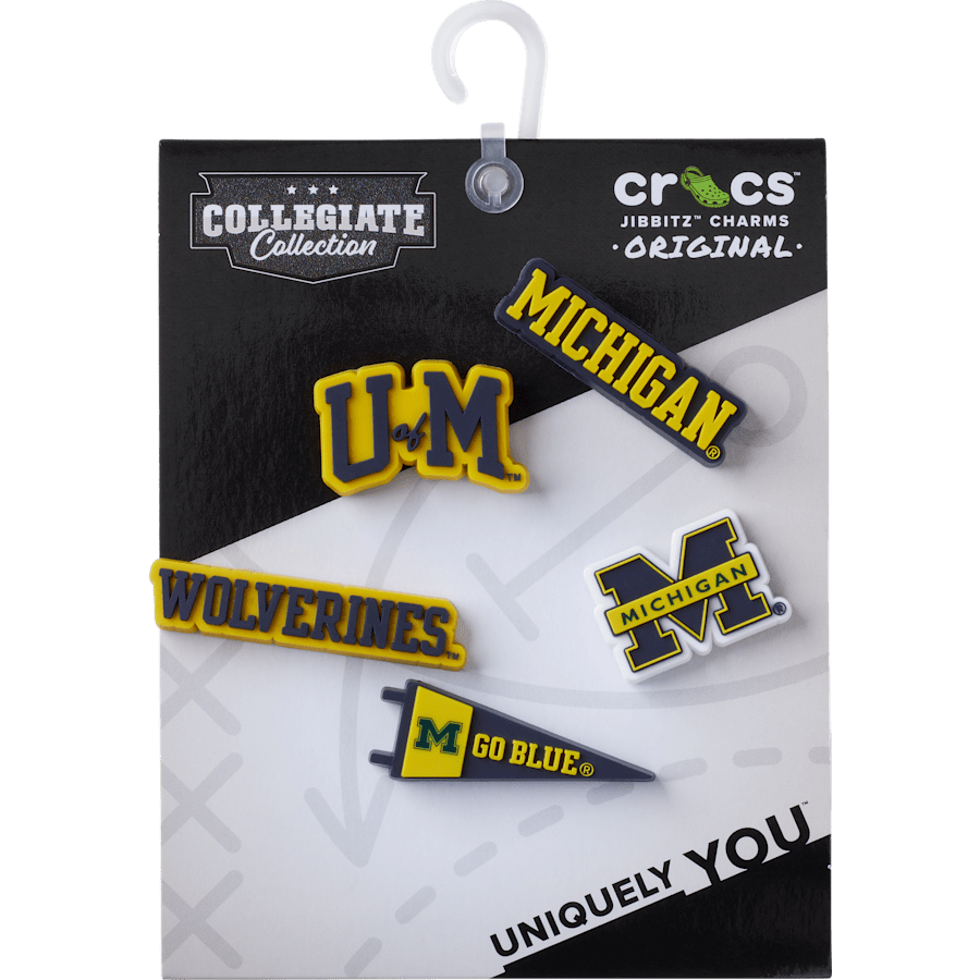 University of Michigan 5 Pack Jibbitz™ charms Women|Men|Jibbitz™ Charms For Sale