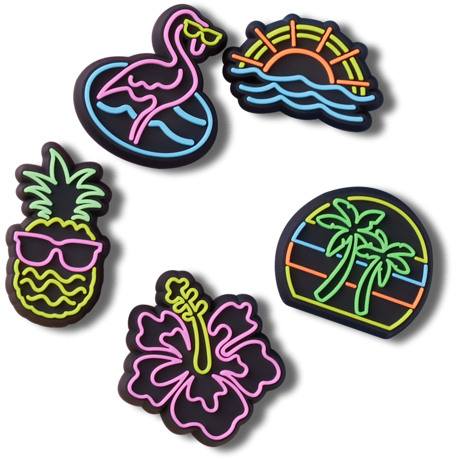 Lights Up Neon 5 Pack Jibbitz™ charms Women|Men|Jibbitz™ Charms On Sale