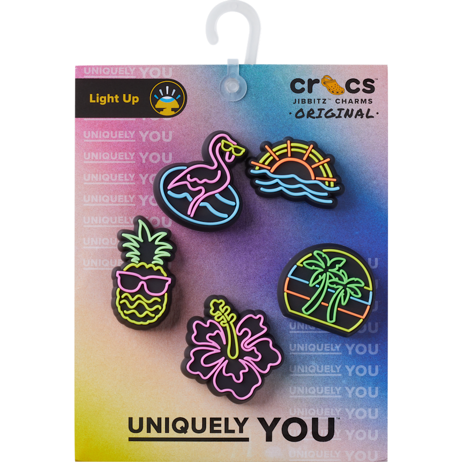 Lights Up Neon 5 Pack Jibbitz™ charms Women|Men|Jibbitz™ Charms On Sale