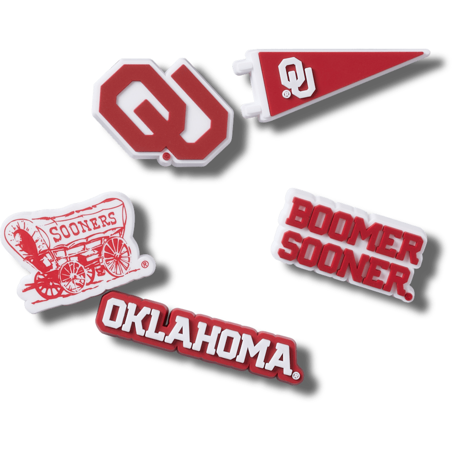 Univ of Oklahoma 5 Pack Jibbitz™ charms Women|Men|Kids|Jibbitz™ Charms Discount