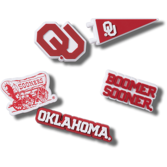 Univ of Oklahoma 5 Pack Jibbitz™ charms Women|Men|Kids|Jibbitz™ Charms Discount