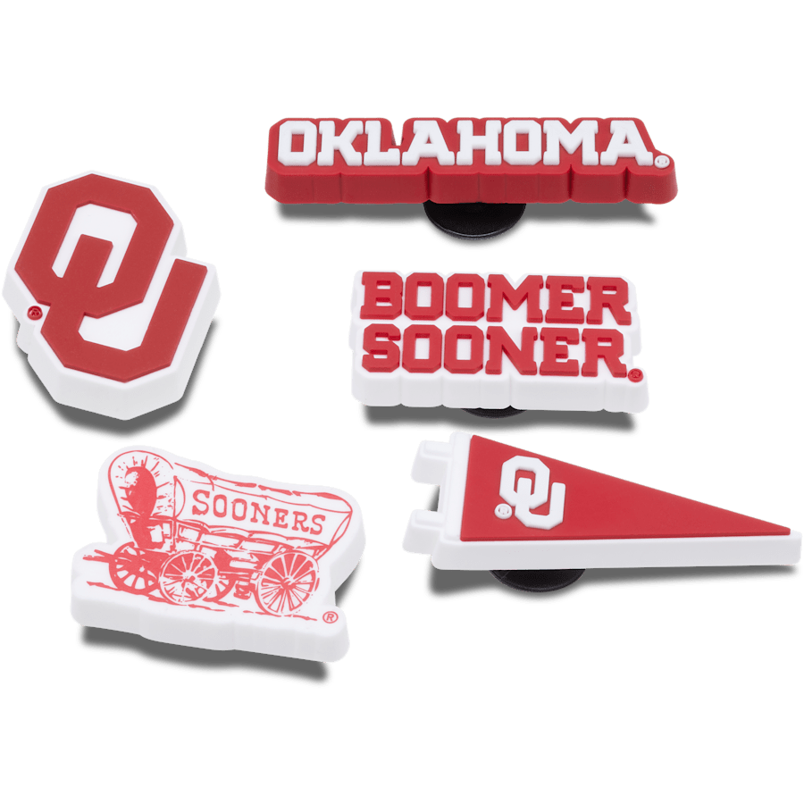 Univ of Oklahoma 5 Pack Jibbitz™ charms Women|Men|Kids|Jibbitz™ Charms Discount
