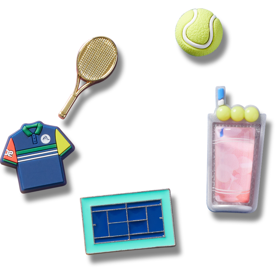 Day at The Tennis Court 5 Pack Jibbitz™ charms Women|Men|Jibbitz™ Charms For Sale