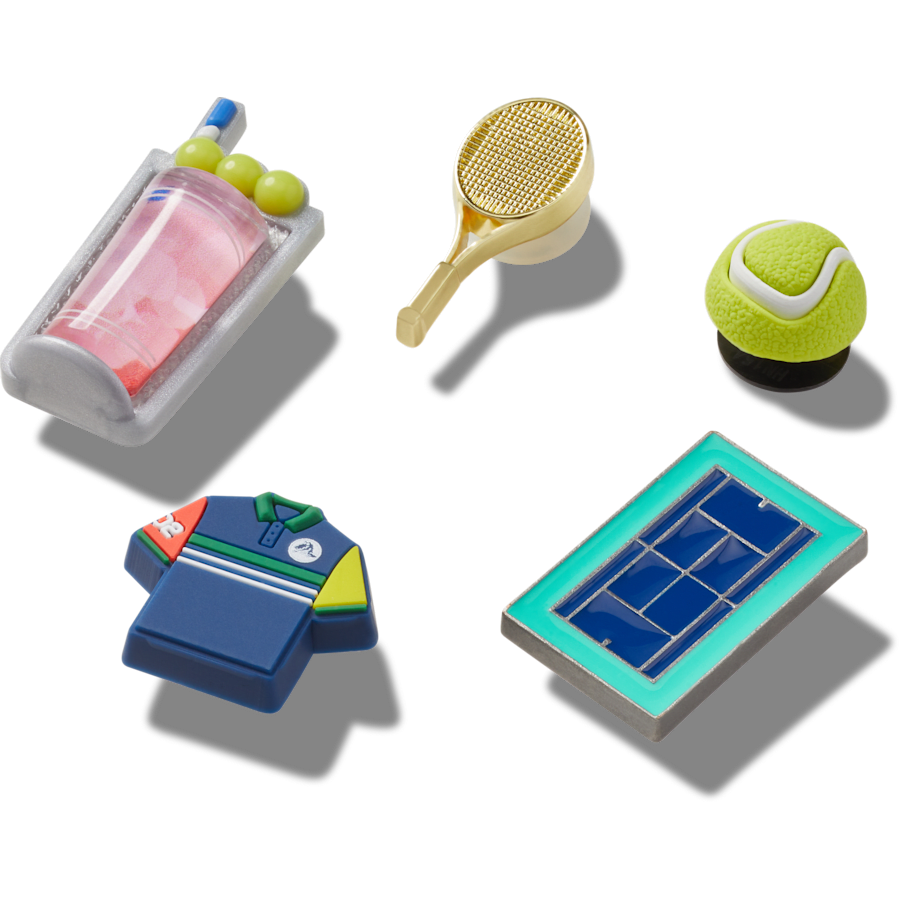 Day at The Tennis Court 5 Pack Jibbitz™ charms Women|Men|Jibbitz™ Charms For Sale