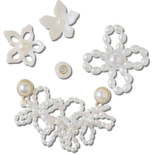 White Pearl Beaded 5 Pack Jibbitz™ charms Women|Men|Jibbitz™ Charms Sale