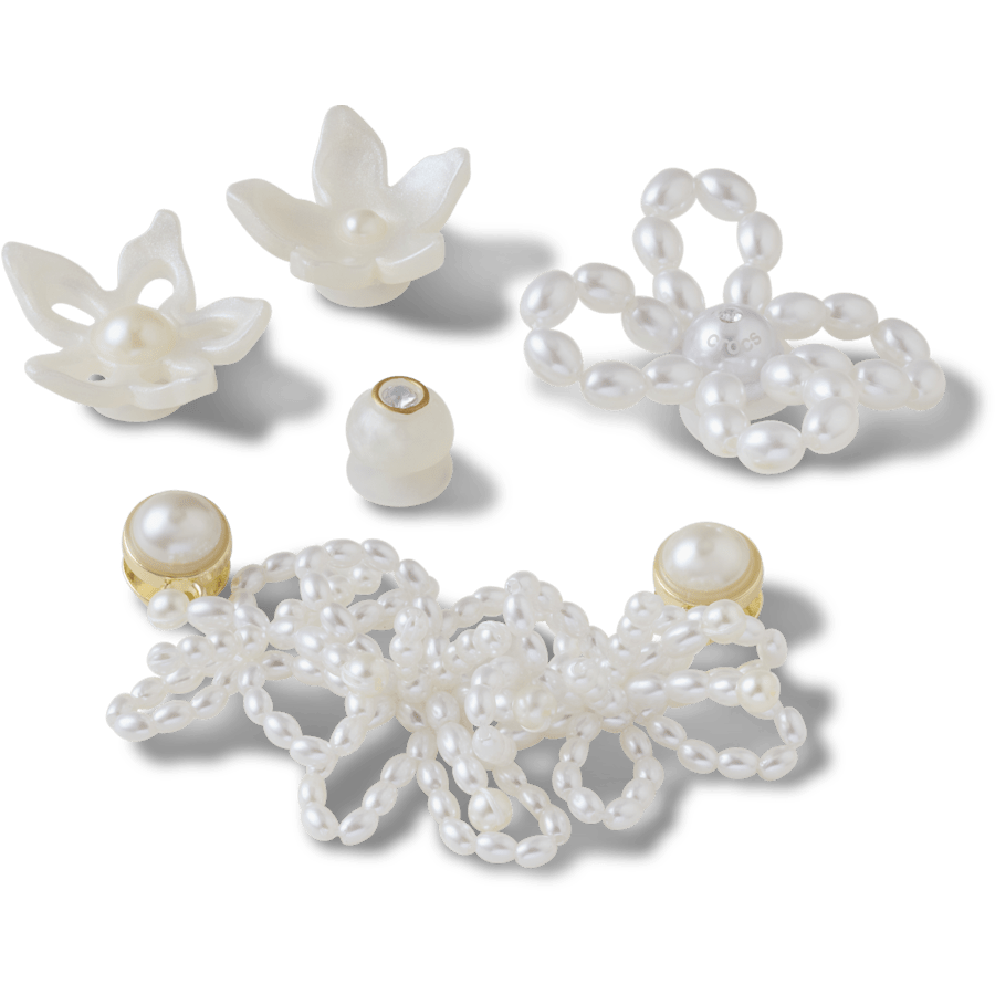 White Pearl Beaded 5 Pack Jibbitz™ charms Women|Men|Jibbitz™ Charms Sale