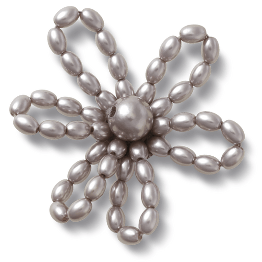 Grey Pearl Beaded Daisy Jibbitz™ charms Women|Men|Jibbitz™ Charms For Sale