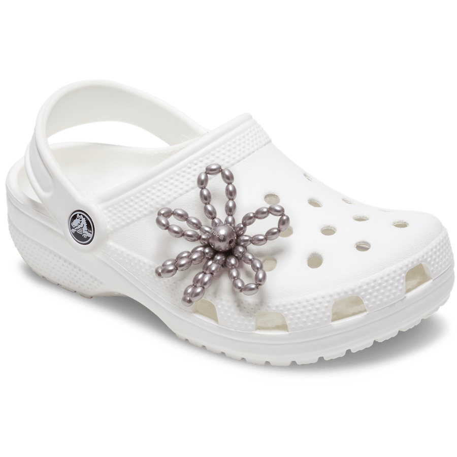 Grey Pearl Beaded Daisy Jibbitz™ charms Women|Men|Jibbitz™ Charms For Sale