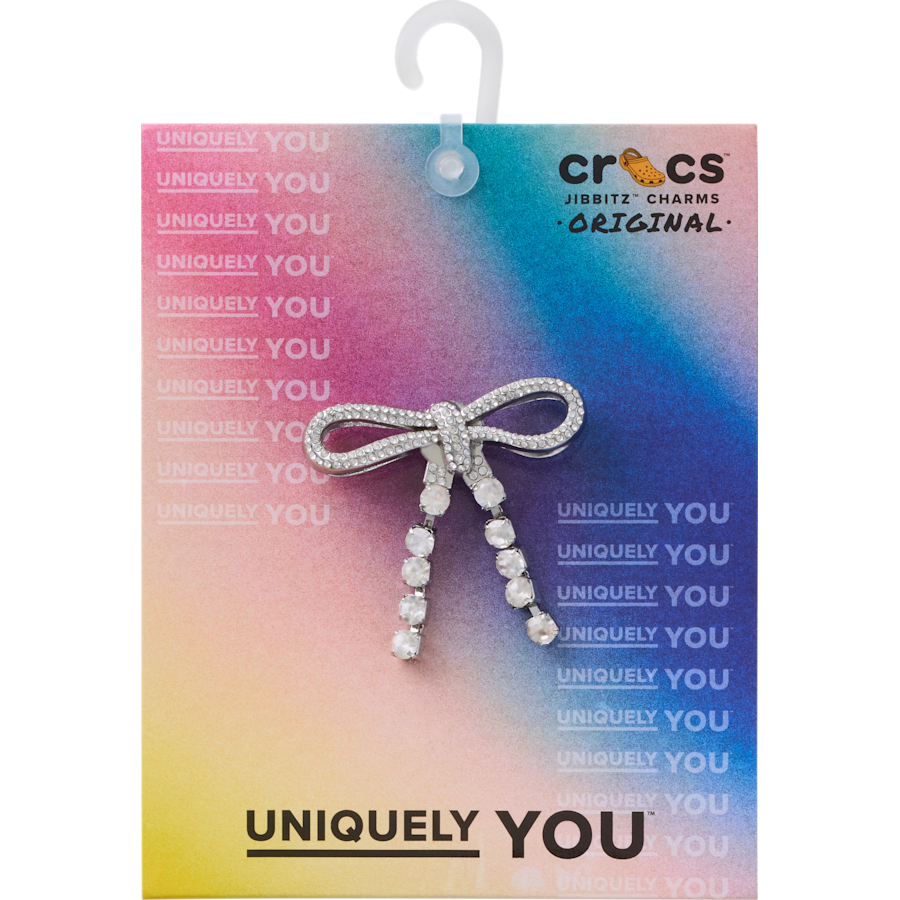 Silver Gem Bow Jibbitz™ charms Women|Men|Jibbitz™ Charms Discount