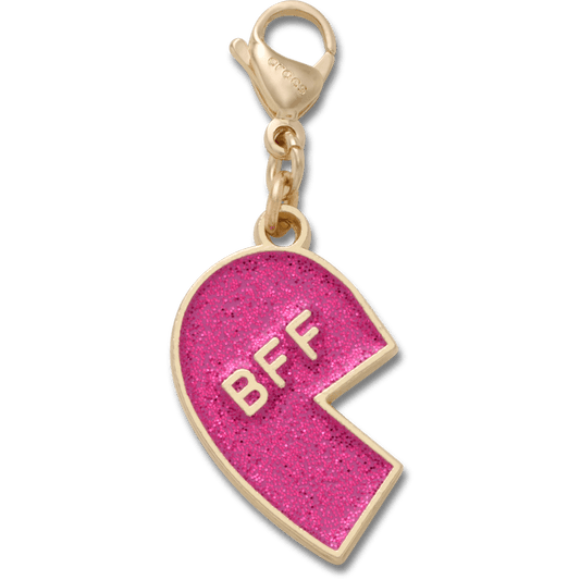 Pink Glitter BFF Charm Left Jibbitz Shoe Charm Women|Men|Kids|Jibbitz™ Charms Outlet