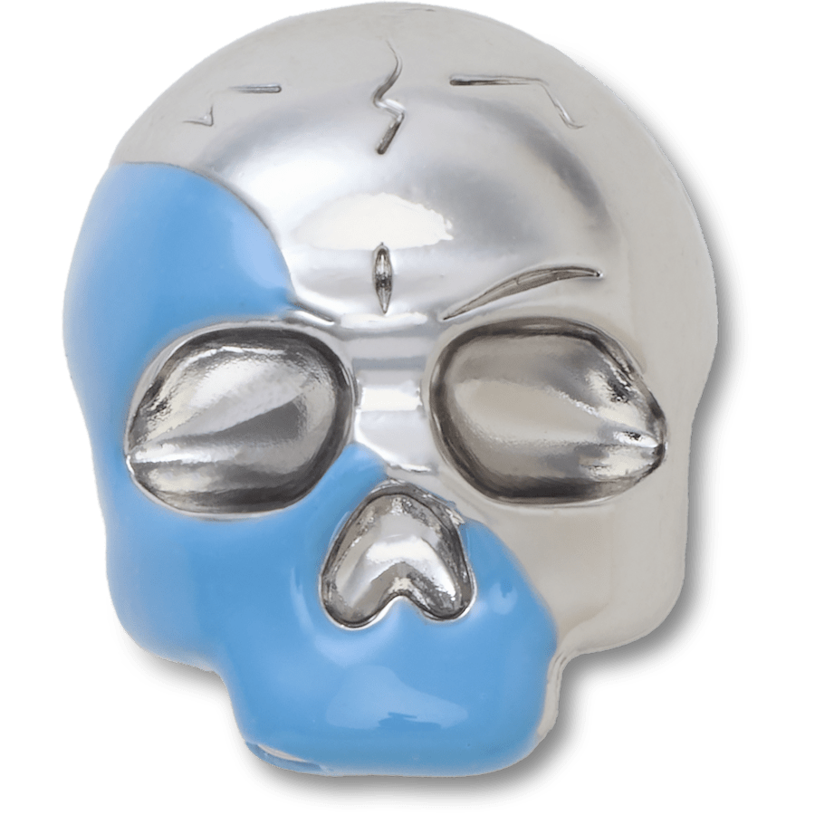 Silver and Blue Enamel Skull Jibbitz™ charms Women|Men For Sale