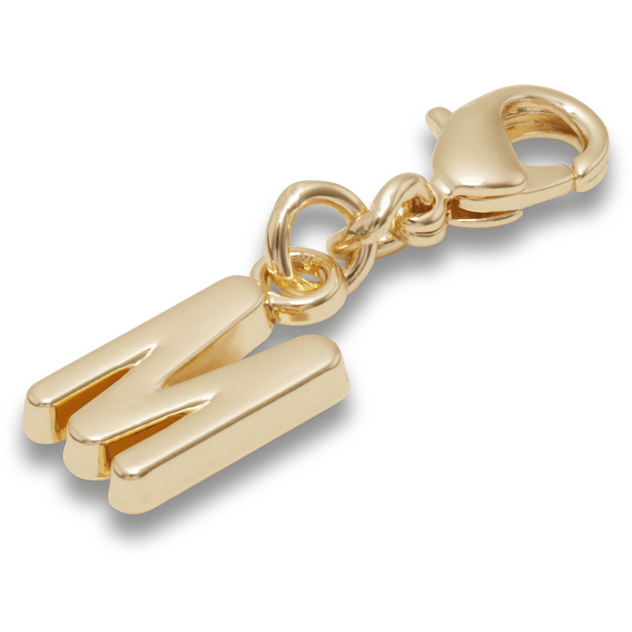 Gold Letter M Charm Jibbitz™ charms Women|Men|Kids|Jibbitz™ Charms Online