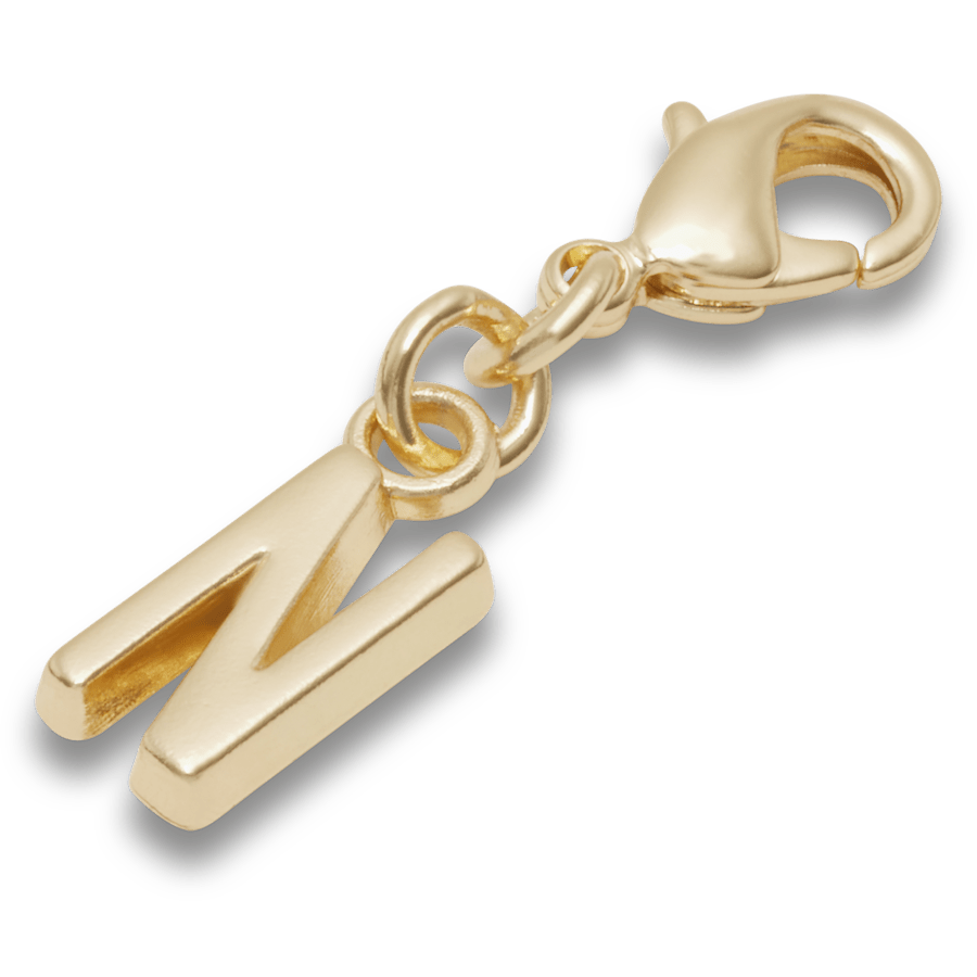 Gold Letter N Charm Jibbitz™ charms Women|Men|Kids|Jibbitz™ Charms Online