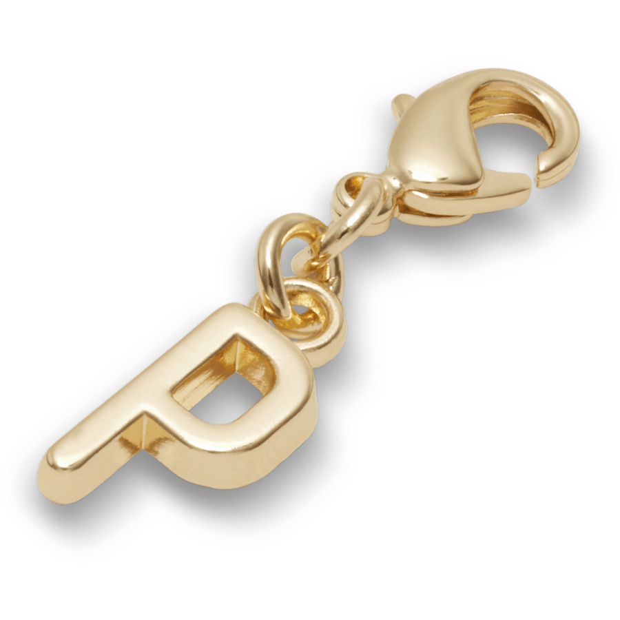 Gold Letter P Charm Jibbitz™ charms Women|Men|Kids|Jibbitz™ Charms Discount
