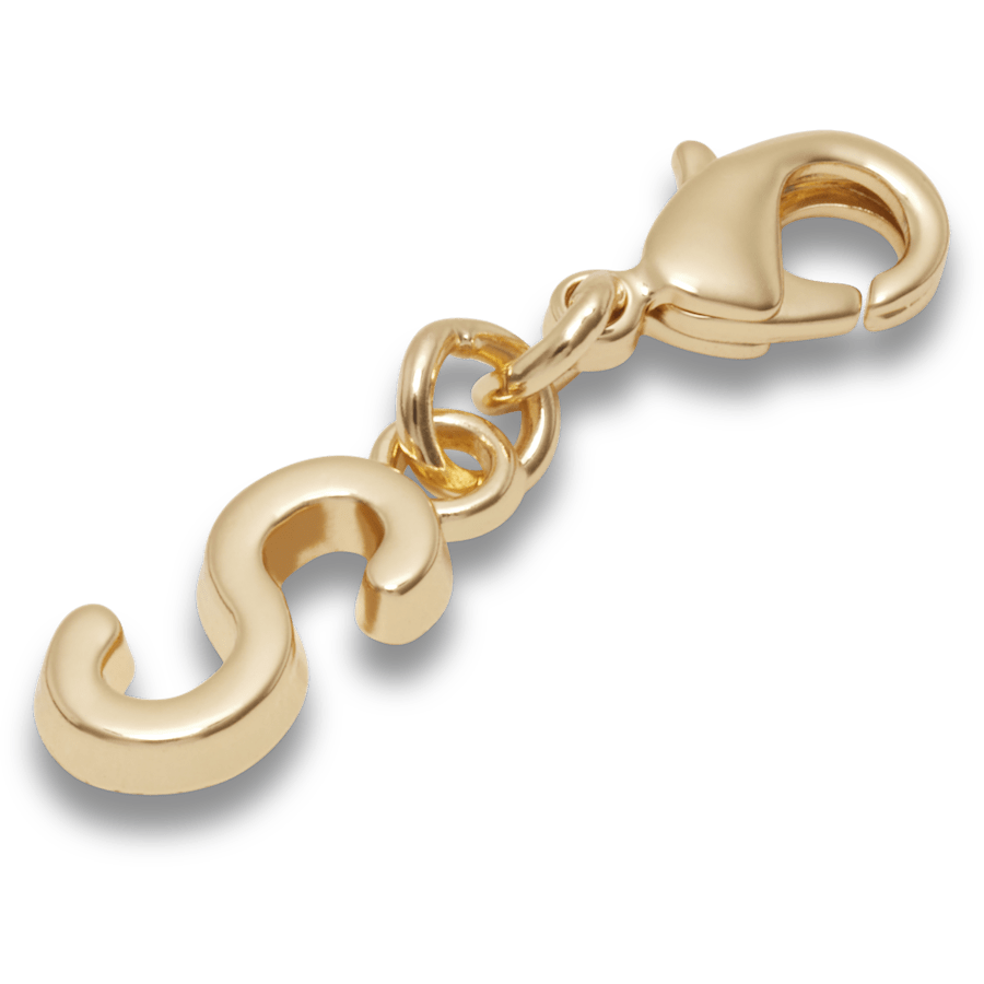 Gold Letter S Charm Jibbitz™ charms Women|Men|Kids|Jibbitz™ Charms Outlet