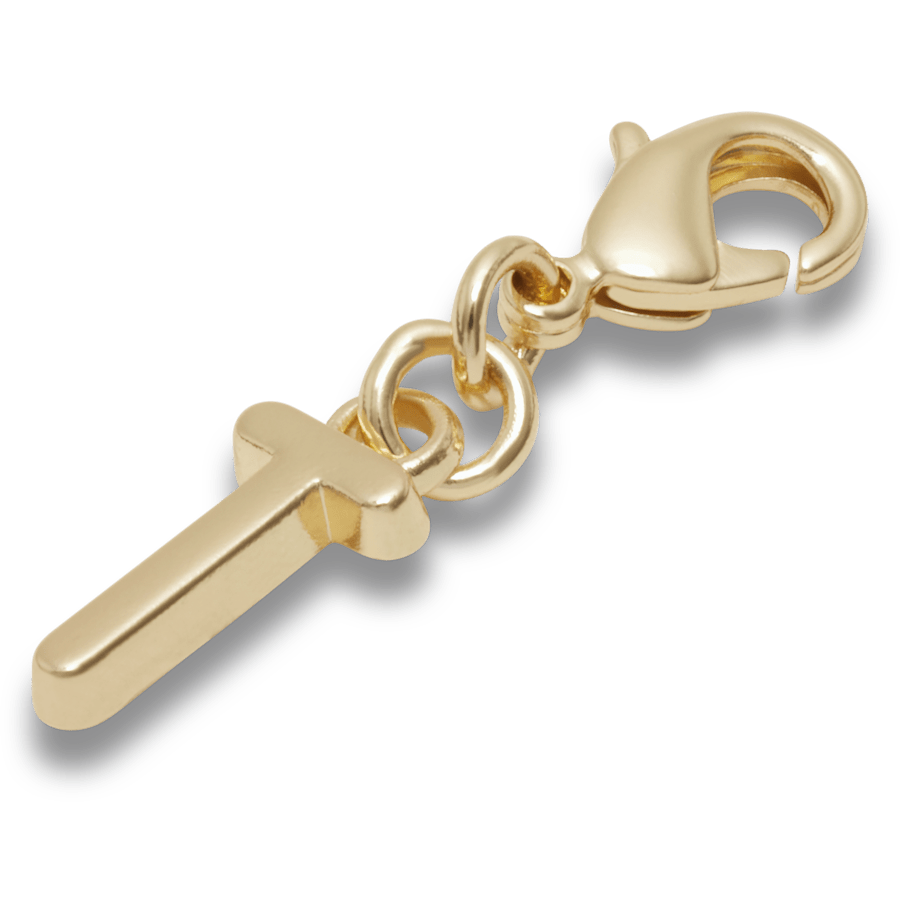 Gold Letter T Charm Jibbitz™ charms Women|Men|Kids|Jibbitz™ Charms For Sale