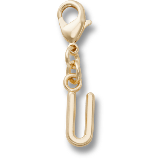 Gold Letter U Charm Jibbitz™ charms Women|Men|Kids|Jibbitz™ Charms On Sale