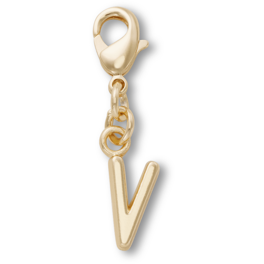 Gold Letter V Charm Jibbitz™ charms Women|Men|Kids|Jibbitz™ Charms Outlet