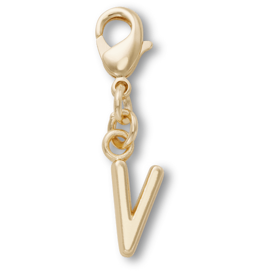 Gold Letter V Charm Jibbitz™ charms Women|Men|Kids|Jibbitz™ Charms Outlet