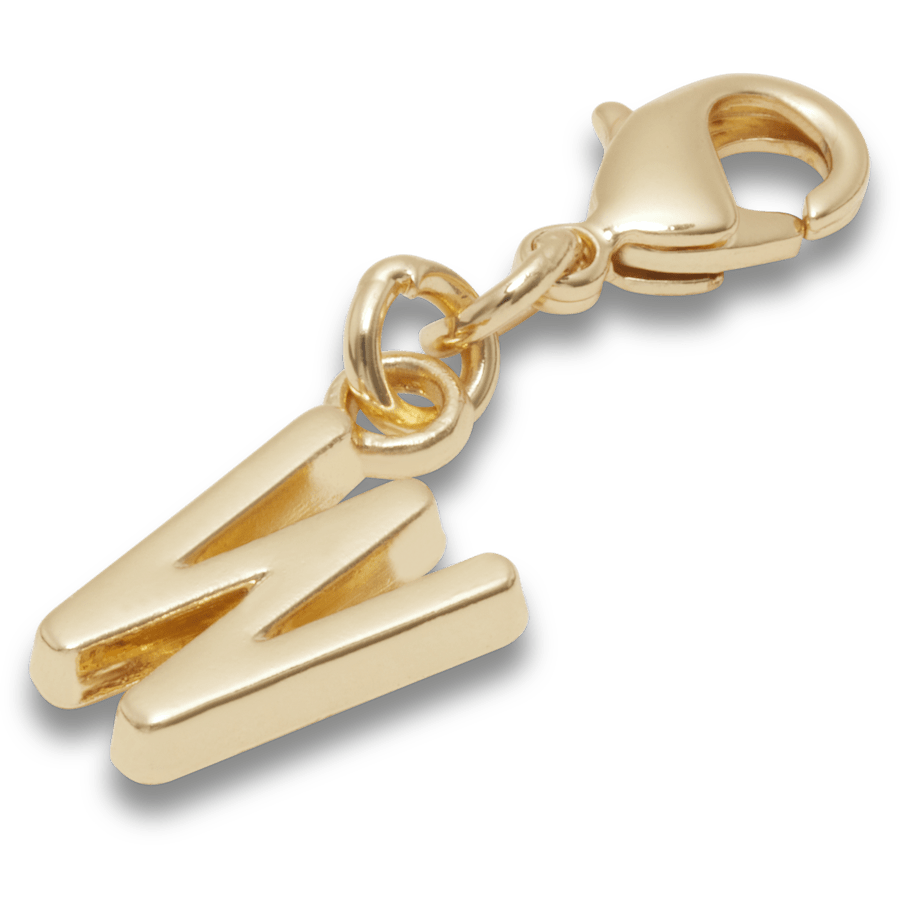 Gold Letter W Charm Jibbitz™ charms Women|Men|Kids|Jibbitz™ Charms Outlet