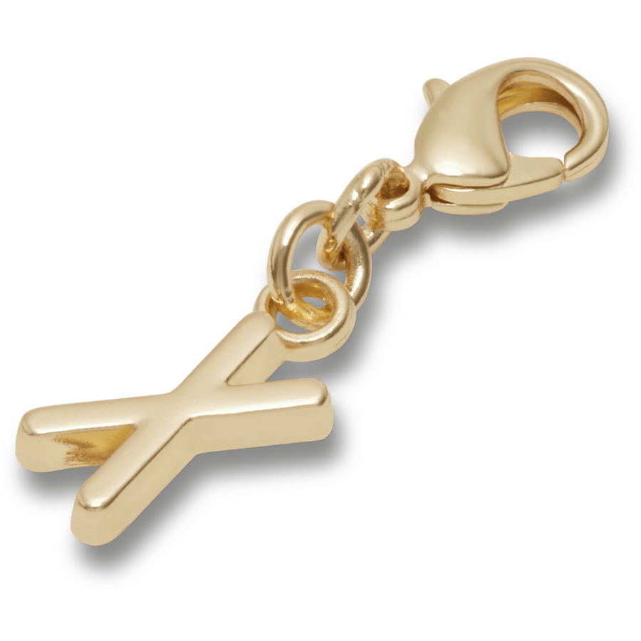 Gold Letter X Charm Jibbitz™ charms Women|Men|Kids|Jibbitz™ Charms For Sale