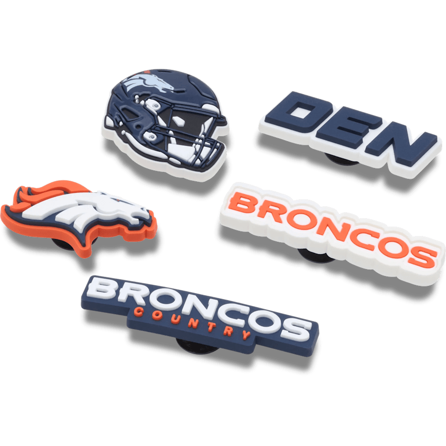 NFL Denver Broncos 5 Pack Jibbitz Shoe Charm Women|Men|Jibbitz™ Charms Discount