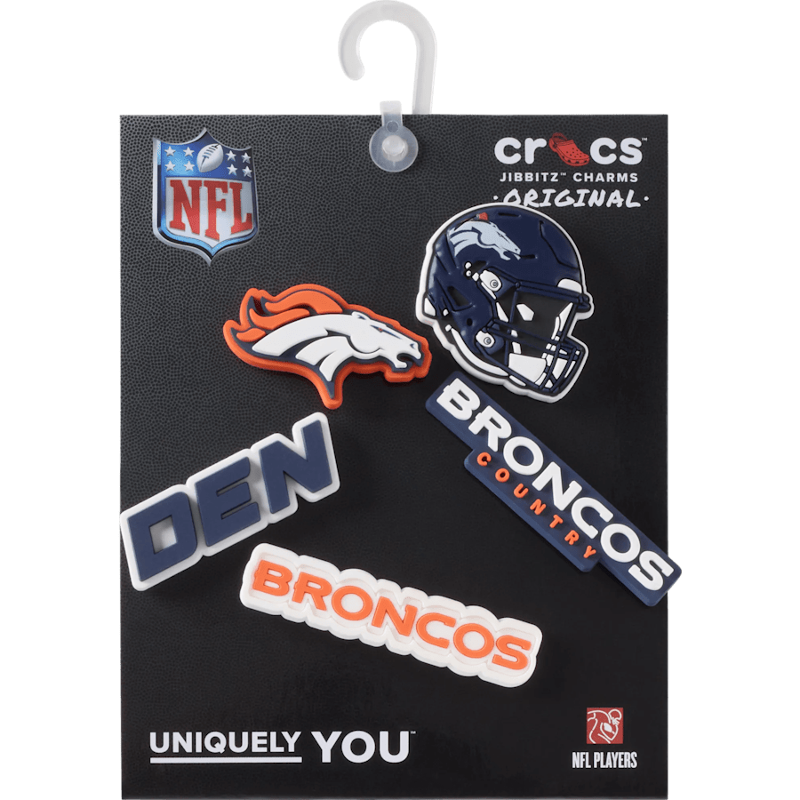 NFL Denver Broncos 5 Pack Jibbitz Shoe Charm Women|Men|Jibbitz™ Charms Discount
