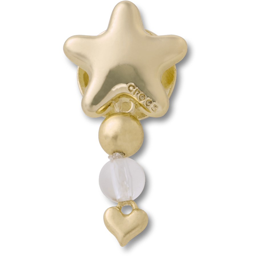 Gold Star with Heart Dangle Jibbitz™ charms Women|Men|Jibbitz™ Charms On Sale
