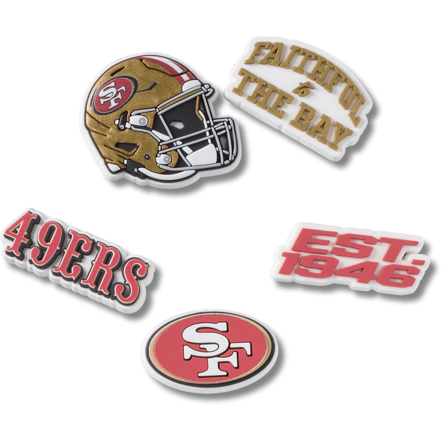 NFL San Francisco 49ers 5 Pack Jibbitz Shoe Charm Women|Men|Jibbitz™ Charms Sale