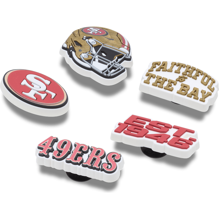 NFL San Francisco 49ers 5 Pack Jibbitz Shoe Charm Women|Men|Jibbitz™ Charms Sale