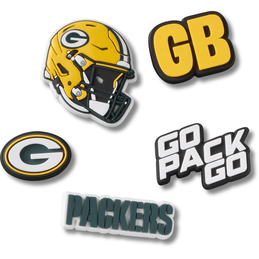 NFL Green Bay Packers 5 Pack Jibbitz Shoe Charm Women|Men|Jibbitz™ Charms On Sale