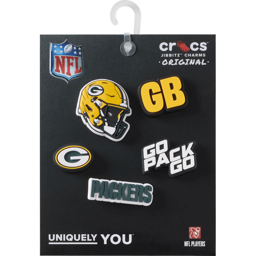 NFL Green Bay Packers 5 Pack Jibbitz Shoe Charm Women|Men|Jibbitz™ Charms On Sale