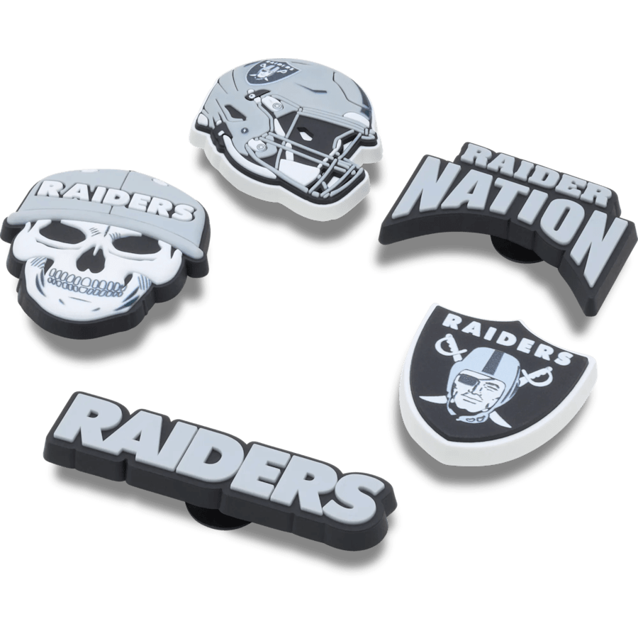 NFL Las Vegas Raiders 5 Pack Jibbitz Shoe Charm Women|Men|Jibbitz™ Charms Discount