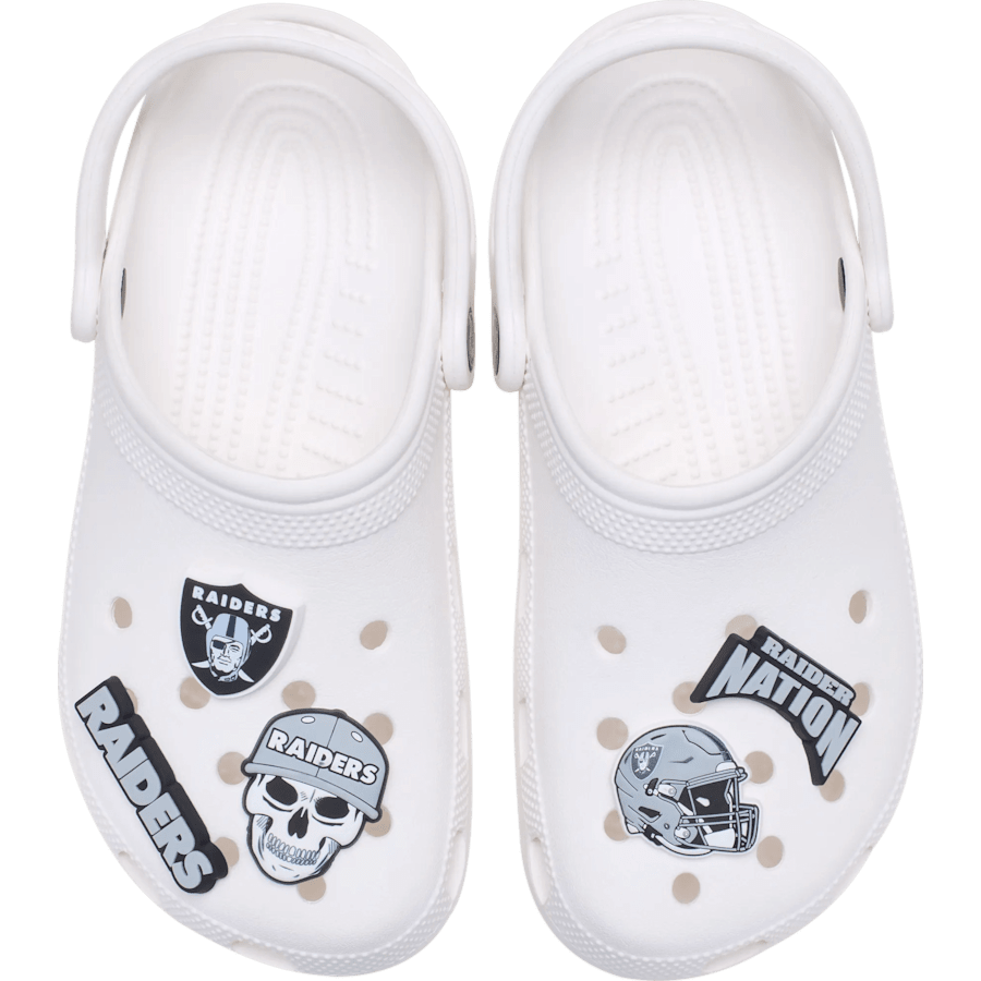 NFL Las Vegas Raiders 5 Pack Jibbitz Shoe Charm Women|Men|Jibbitz™ Charms Discount