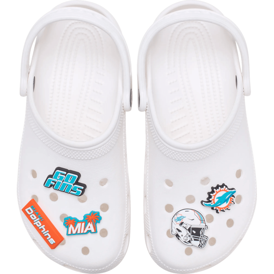 NFL Miami Dolphins 5 Pack Jibbitz Shoe Charm Women|Men|Jibbitz™ Charms Discount