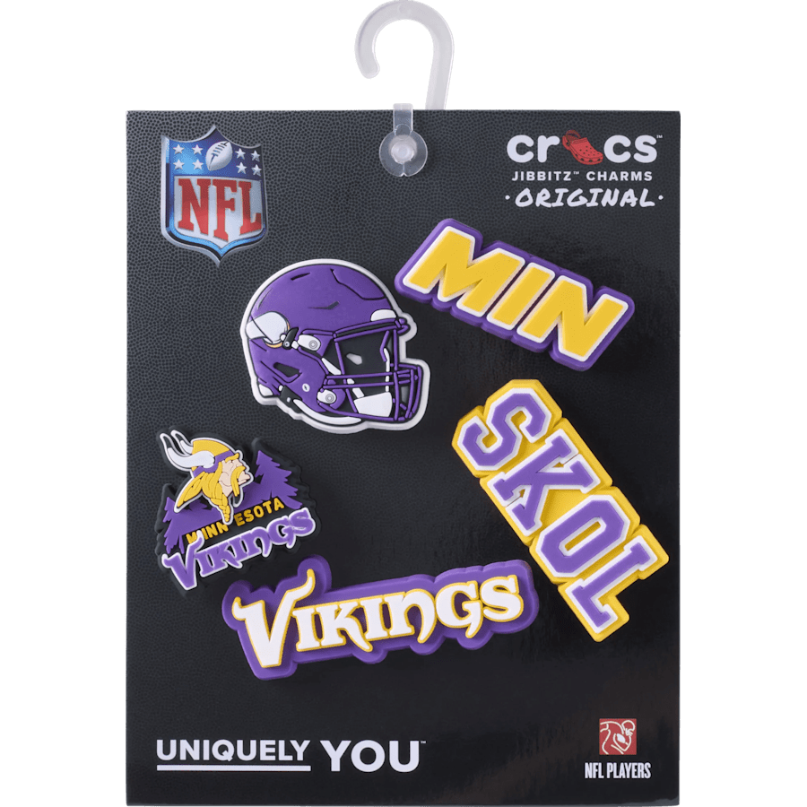 NFL Minnesota Vikings 5 Pack Jibbitz Shoe Charm Women|Men|Jibbitz™ Charms Sale