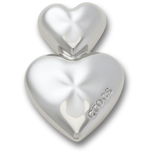 Silver Double Heart Jibbitz™ charms Women|Men For Sale